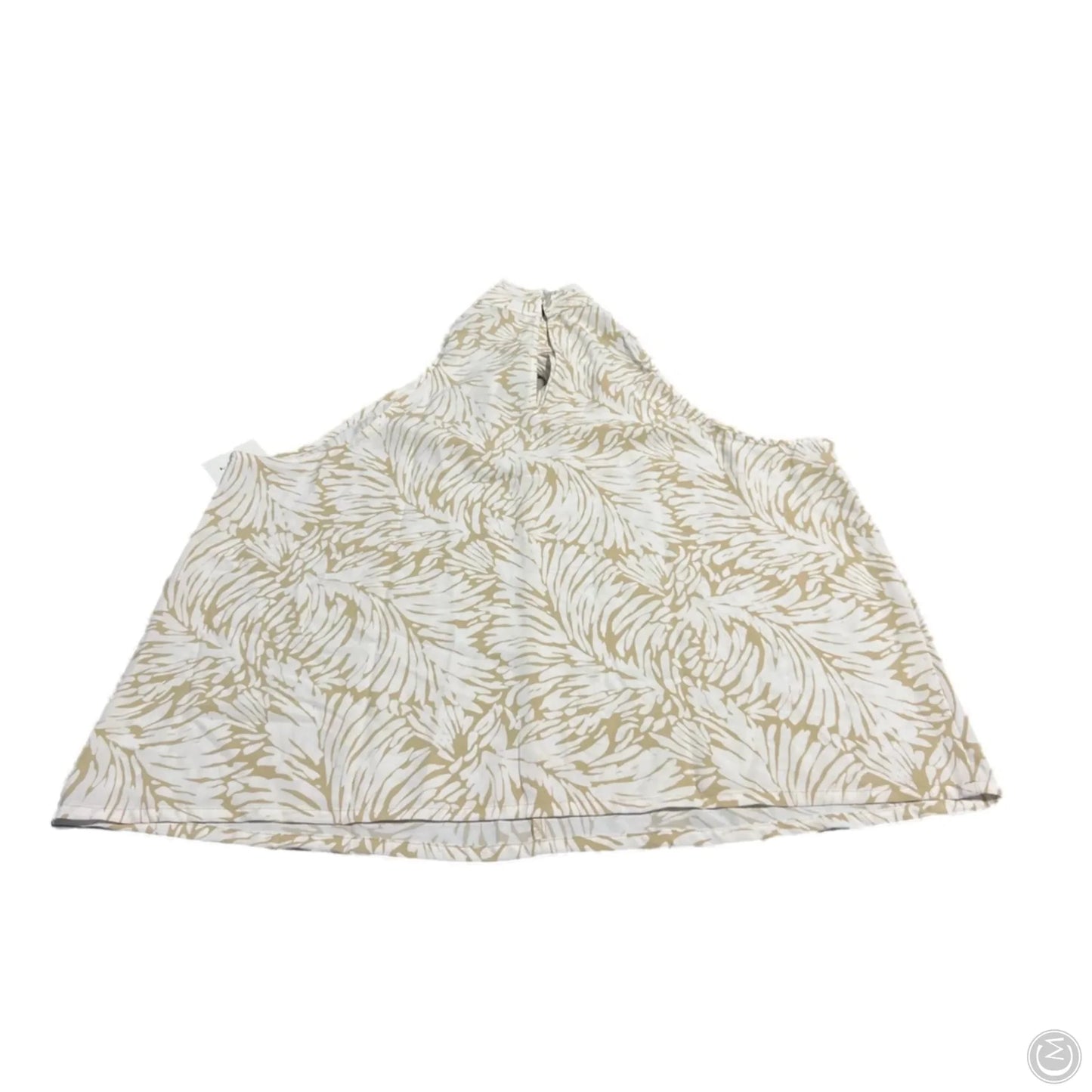 Tank Top By Lands End In Tan & White, Size: Xl