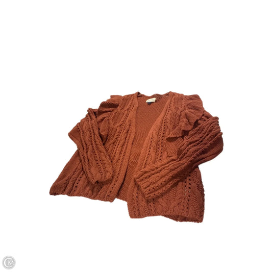Sweater Cardigan By Universal Thread In Brown, Size: L