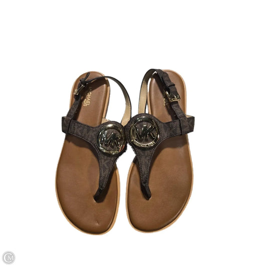 Sandals Flats By Michael By Michael Kors In Brown, Size: 8