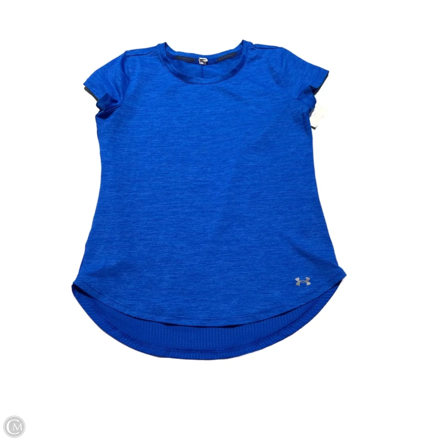 Athletic Top Short Sleeve By Under Armour In Blue, Size: S