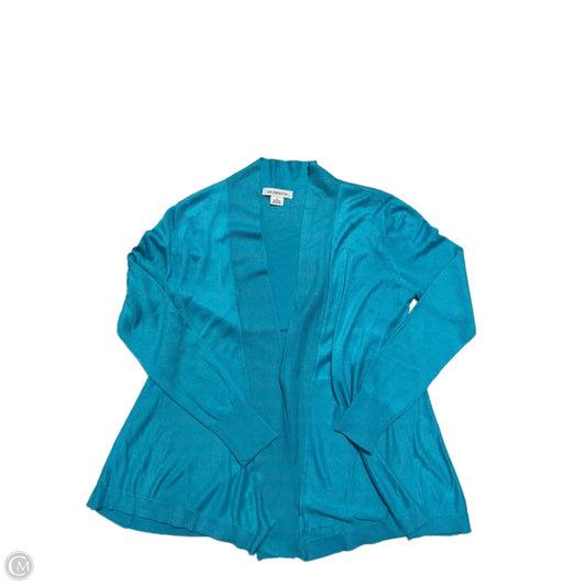 Cardigan By Liz Claiborne In Teal, Size: S