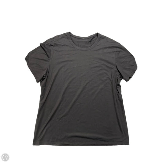 Top Short Sleeve By Lululemon In Black, Size: Xxl