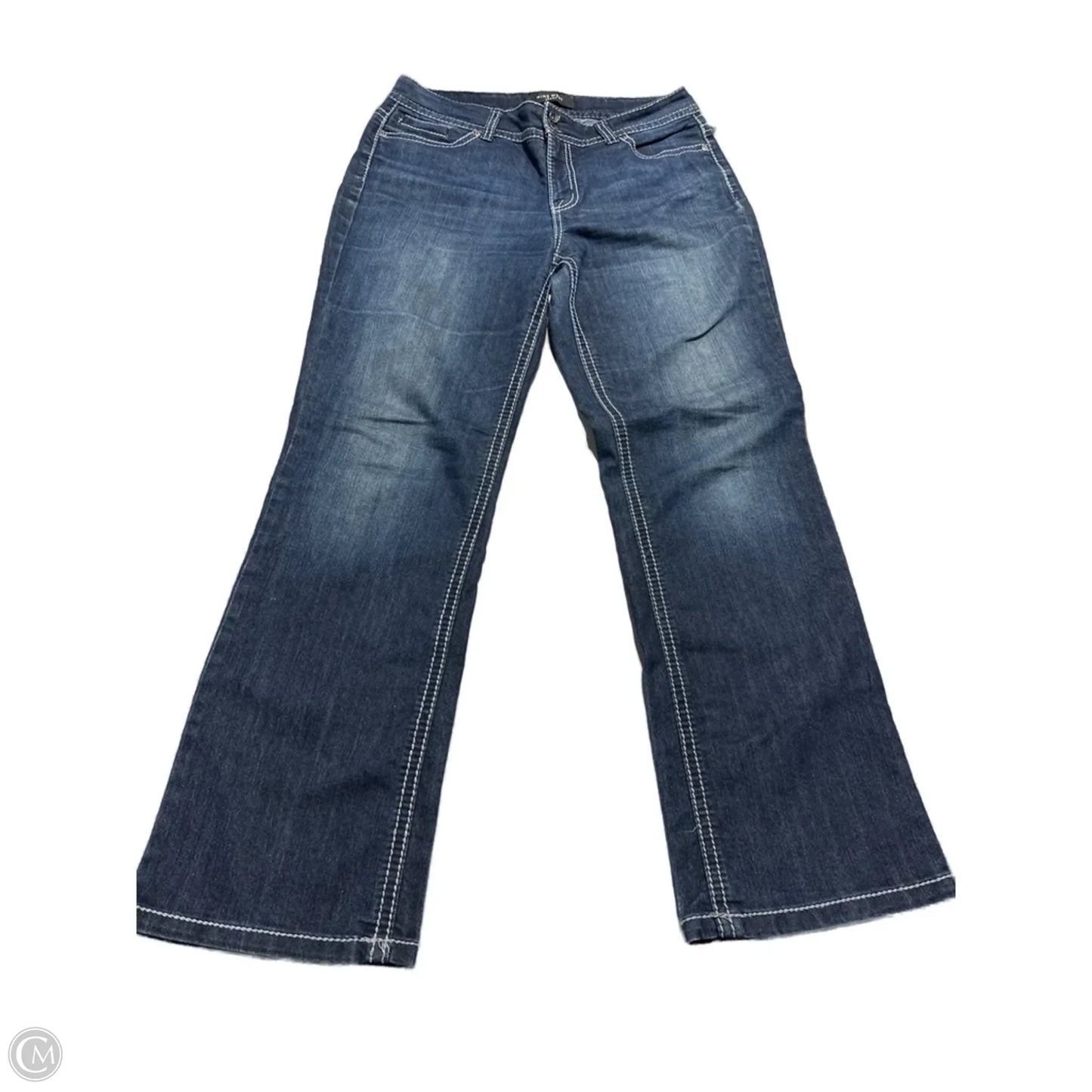 Jeans Flared By Nine West In Blue Denim, Size: 12