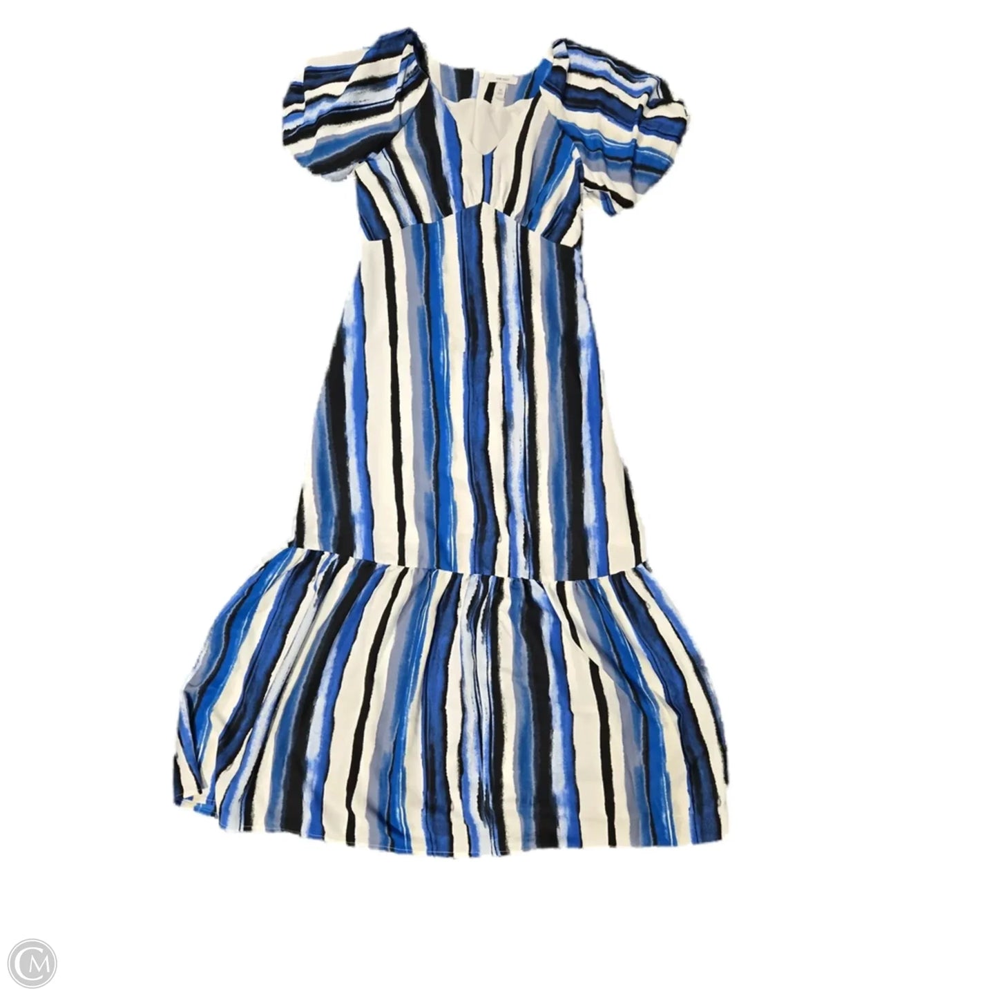 Dress Casual Maxi By Nine West In Black & Blue, Size: Xs