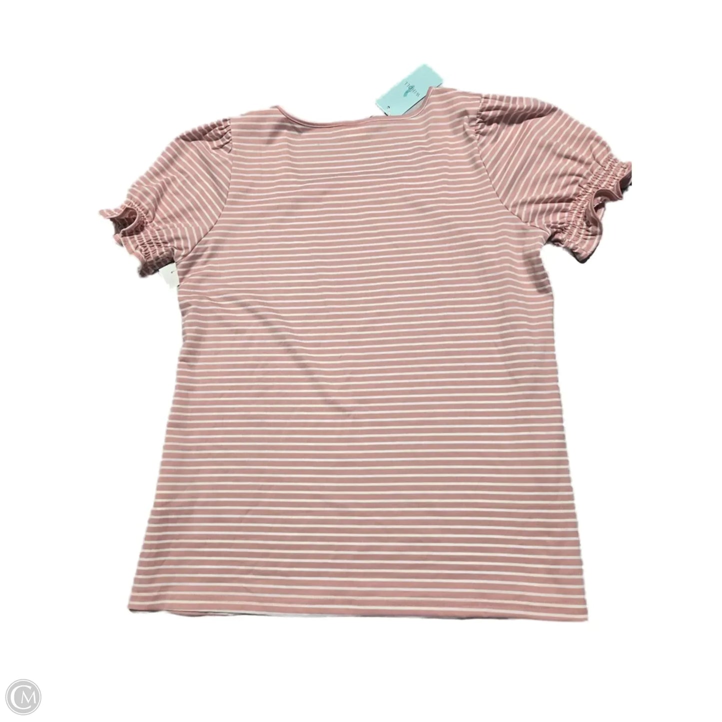 Top Short Sleeve Basic By Cmf In Striped Pattern, Size: L