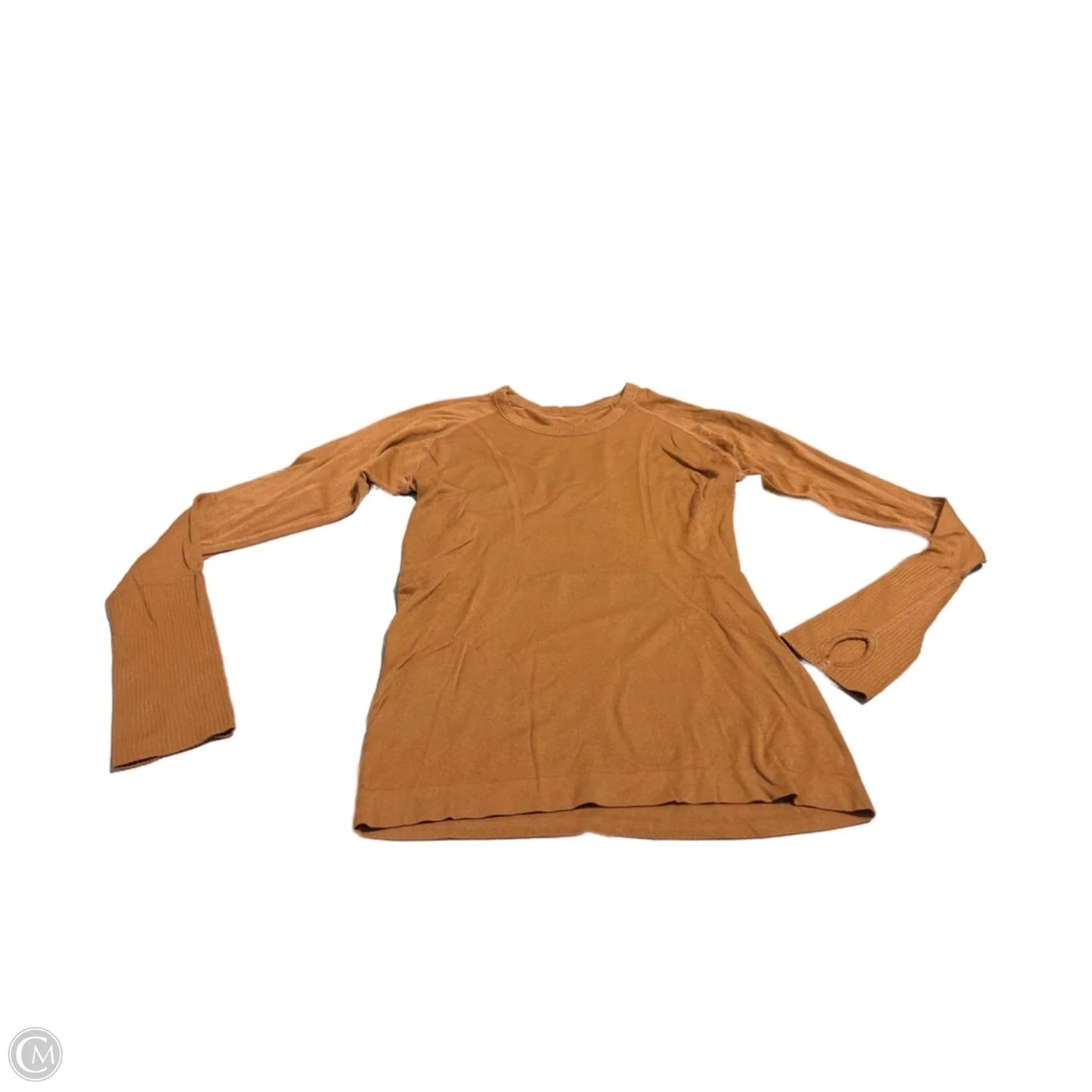 Athletic Top Long Sleeve Crewneck By Cmf In Brown, Size: M