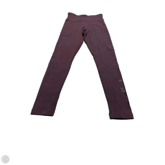 Athletic Leggings By Adidas In Maroon, Size: Xs