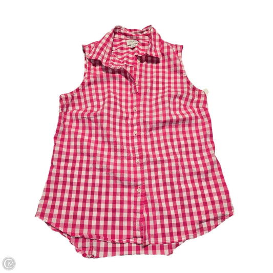 Tank Top By J. Crew In Checkered Pattern, Size: S