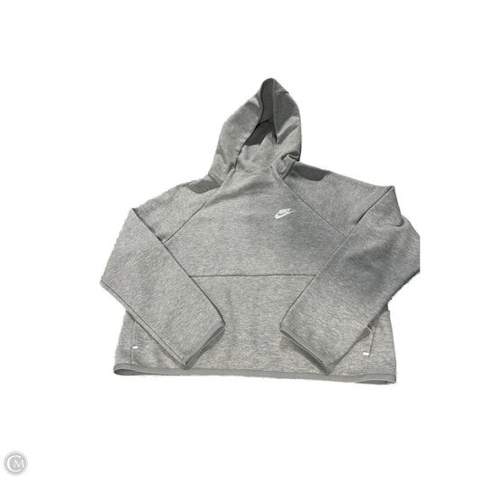 Sweatshirt Hoodie By Nike In Grey, Size: L