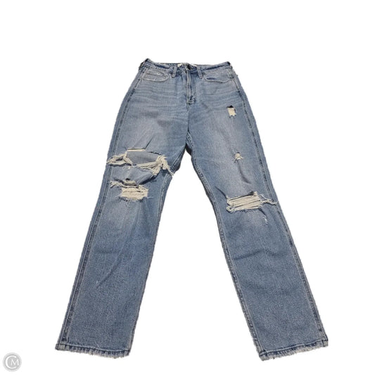 Jeans Straight By Hollister In Blue Denim, Size: 4l
