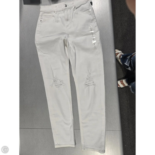 Jeans Skinny By American Eagle In White Denim, Size: 4l