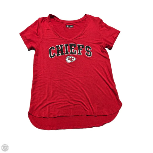 Top Short Sleeve Basic By Nfl In Red, Size: M