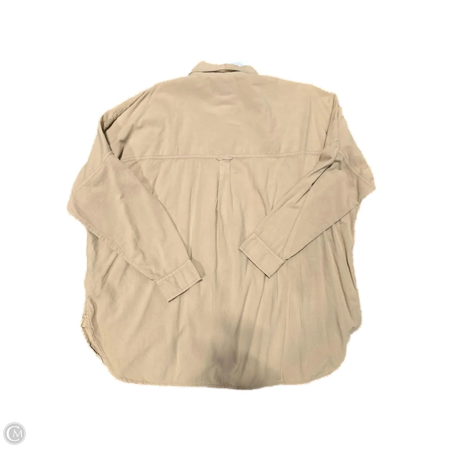Top Long Sleeve By American Eagle In Tan, Size: Xs