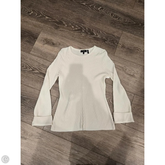 Top Long Sleeve By Theory In White, Size: M