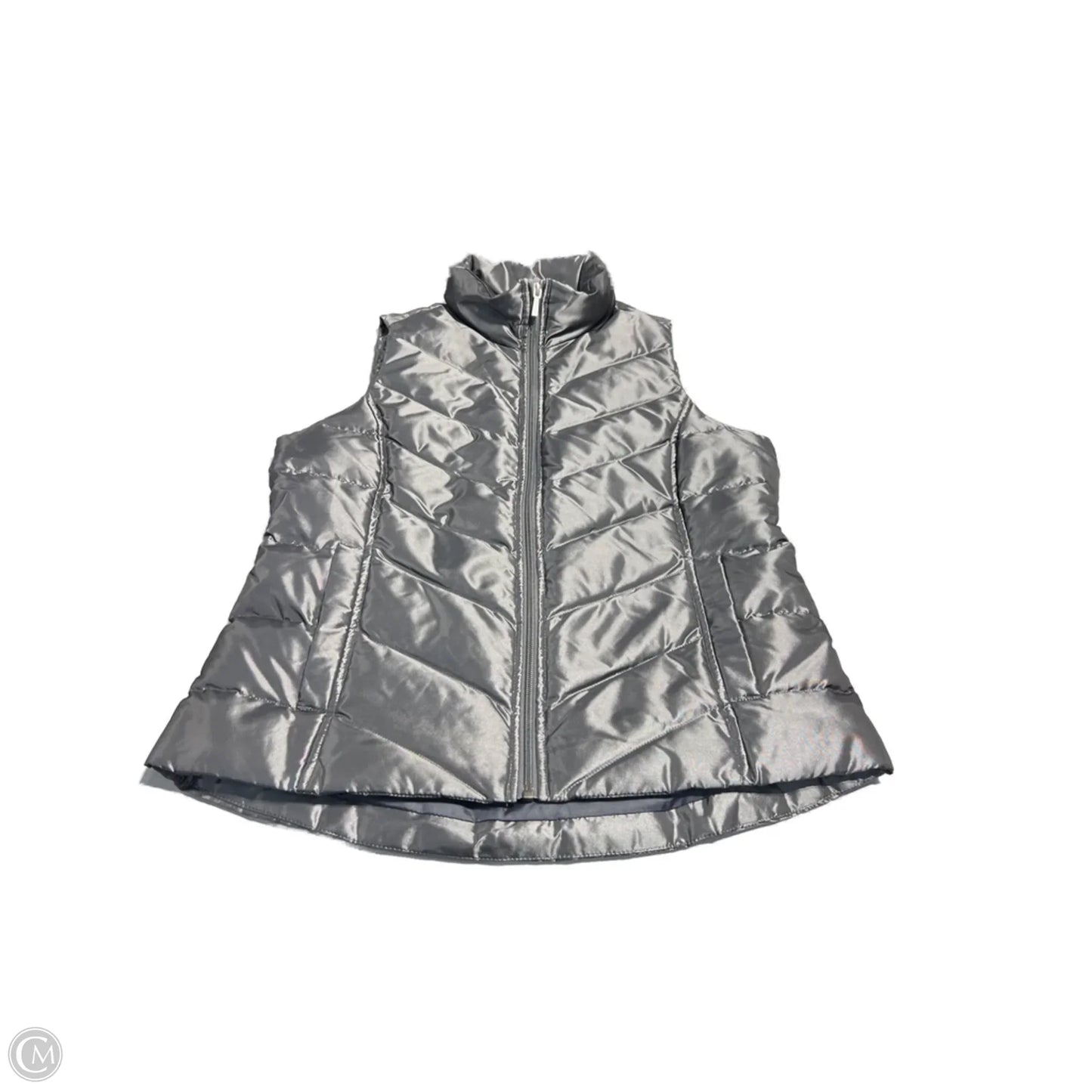 Vest Puffer & Quilted By Lands End In Silver, Size: S