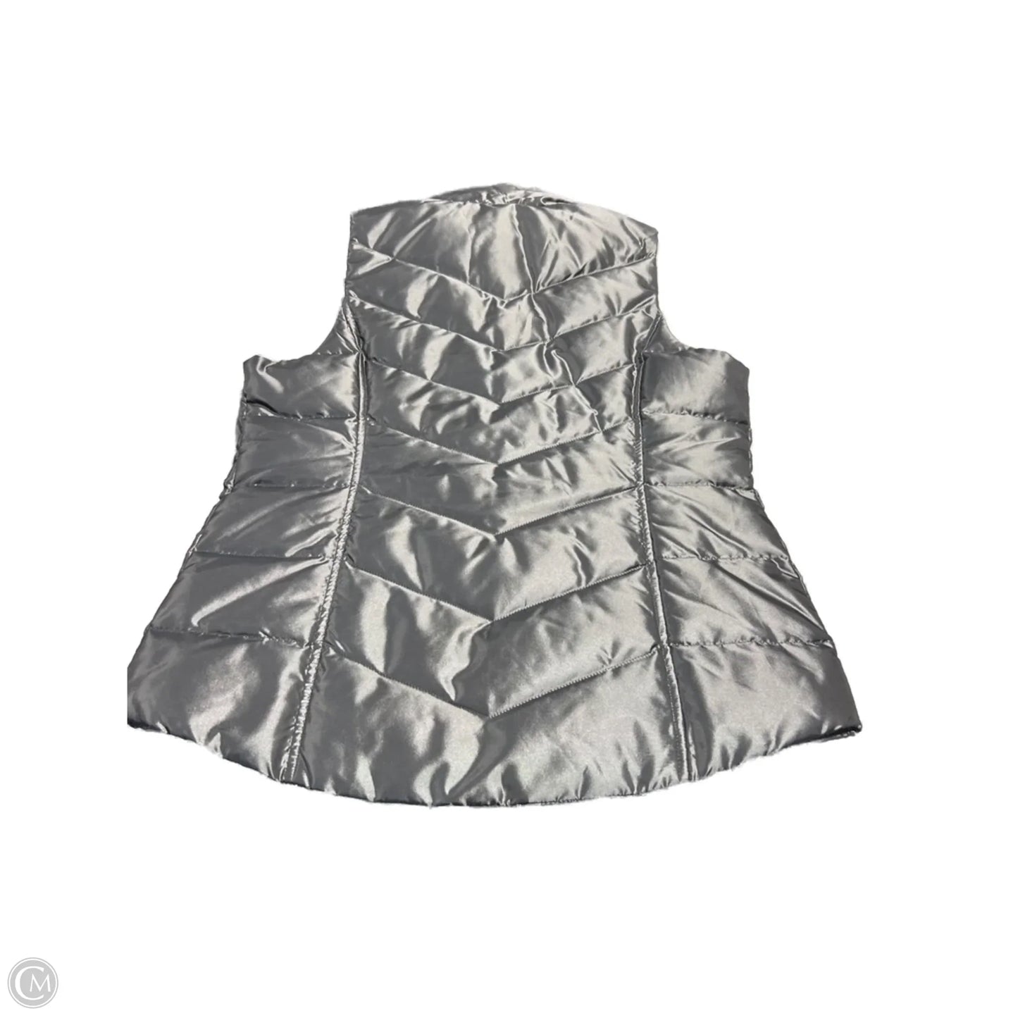 Vest Puffer & Quilted By Lands End In Silver, Size: S