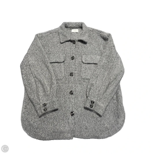 Jacket Shirt By Z Supply In Grey, Size: L