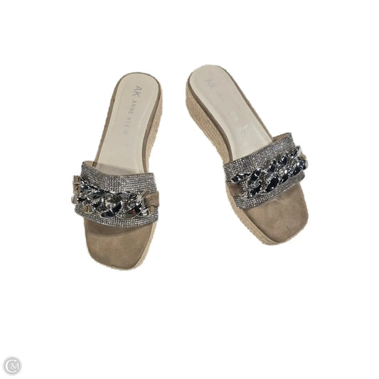 Sandals Heels Wedge By Anne Klein In Multi-colored, Size: 8.5