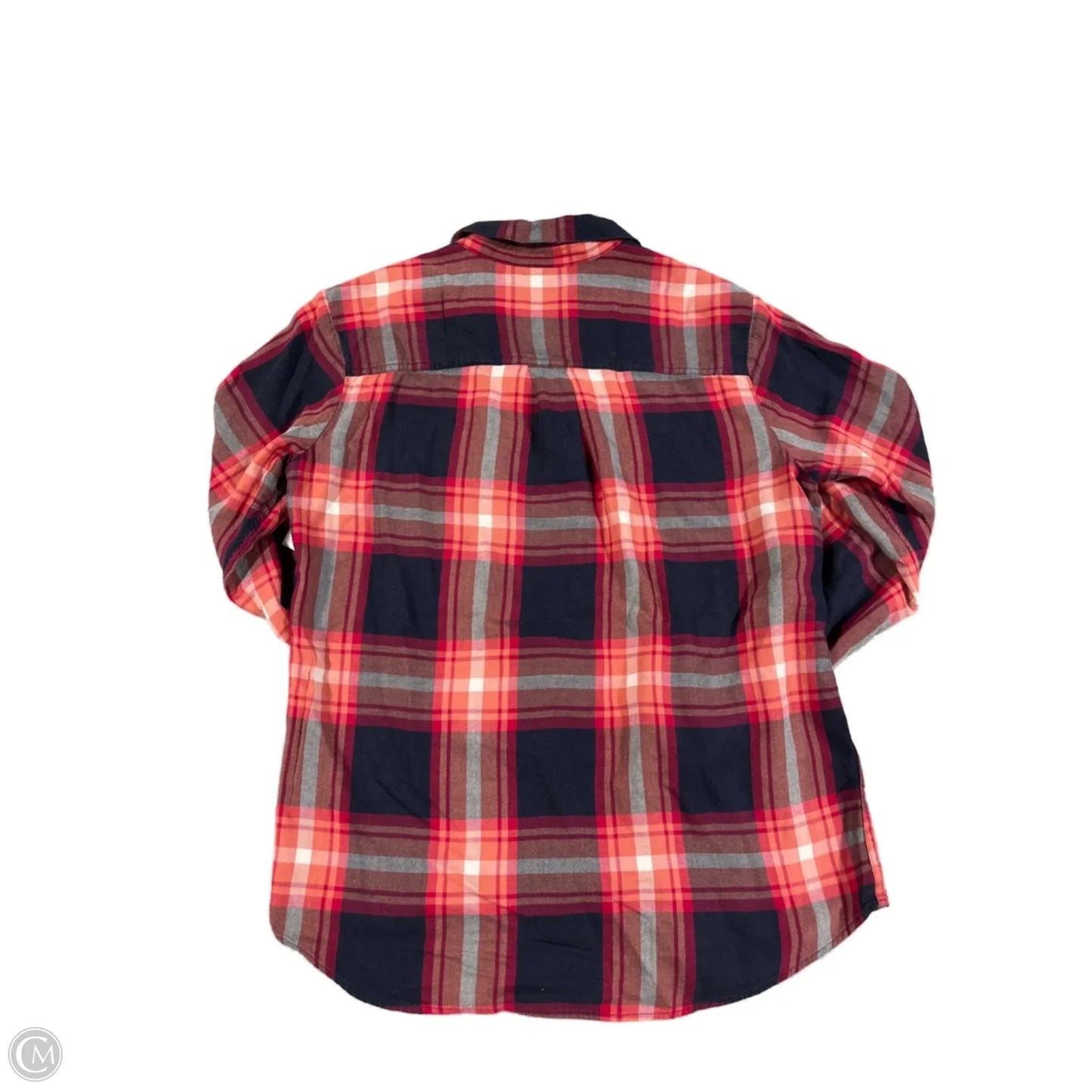 Top Long Sleeve By Eddie Bauer In Plaid Pattern, Size: S