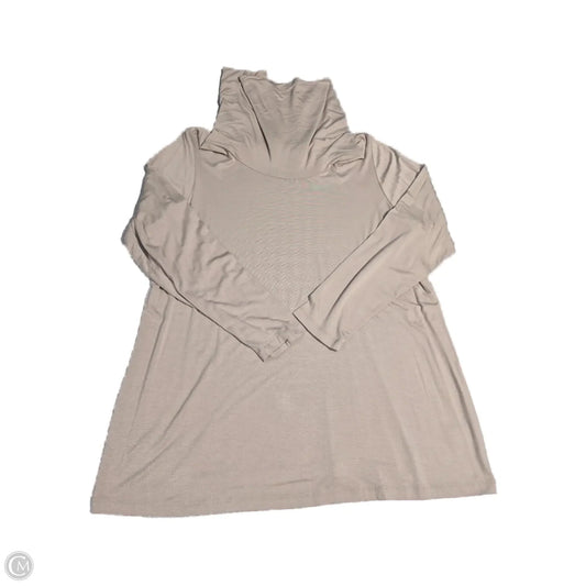 Top Long Sleeve By Hampshire Studio In Tan, Size: 1x