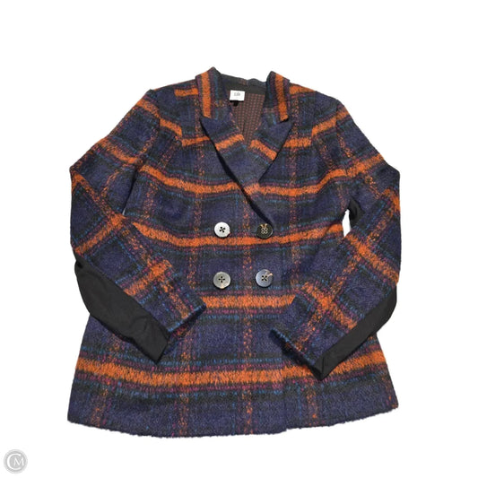 Coat Peacoat By Cabi In Plaid Pattern, Size: L