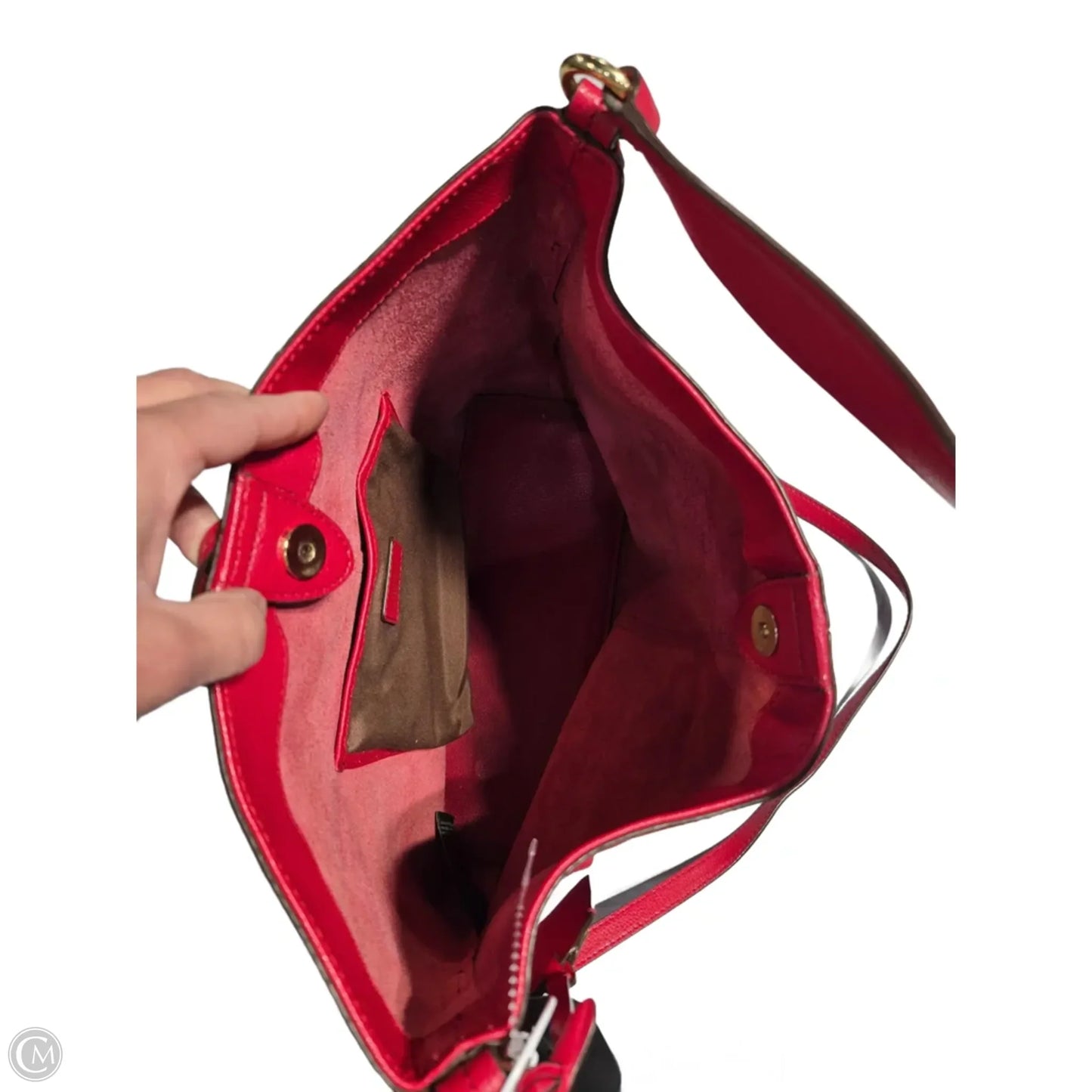 Handbag Leather By Lauren By Ralph Lauren, Size: Medium