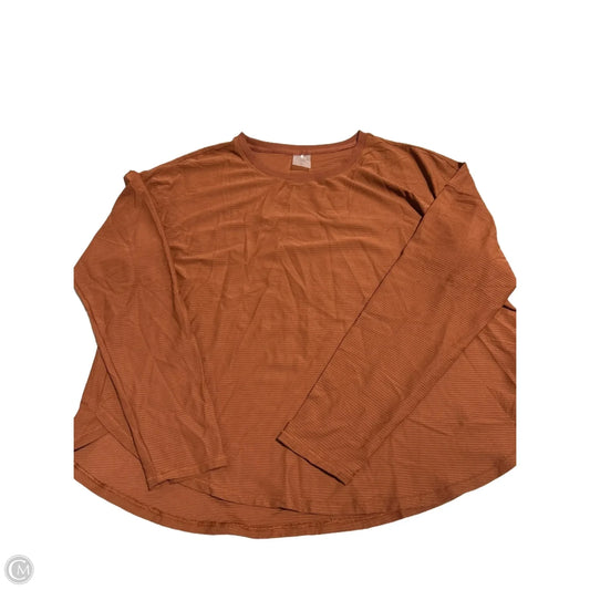 Athletic Top Long Sleeve Crewneck By Calia In Brown, Size: Xl