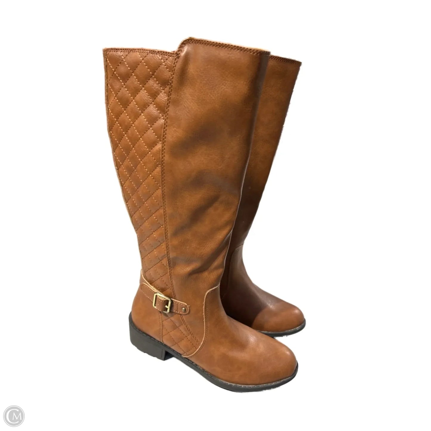 Boots Mid-calf Flats By St Johns Bay In Brown, Size: 8