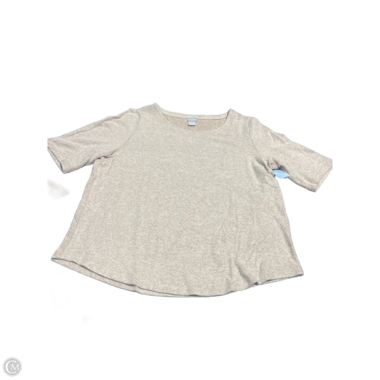 Top Short Sleeve By Chicos In Tan, Size: L