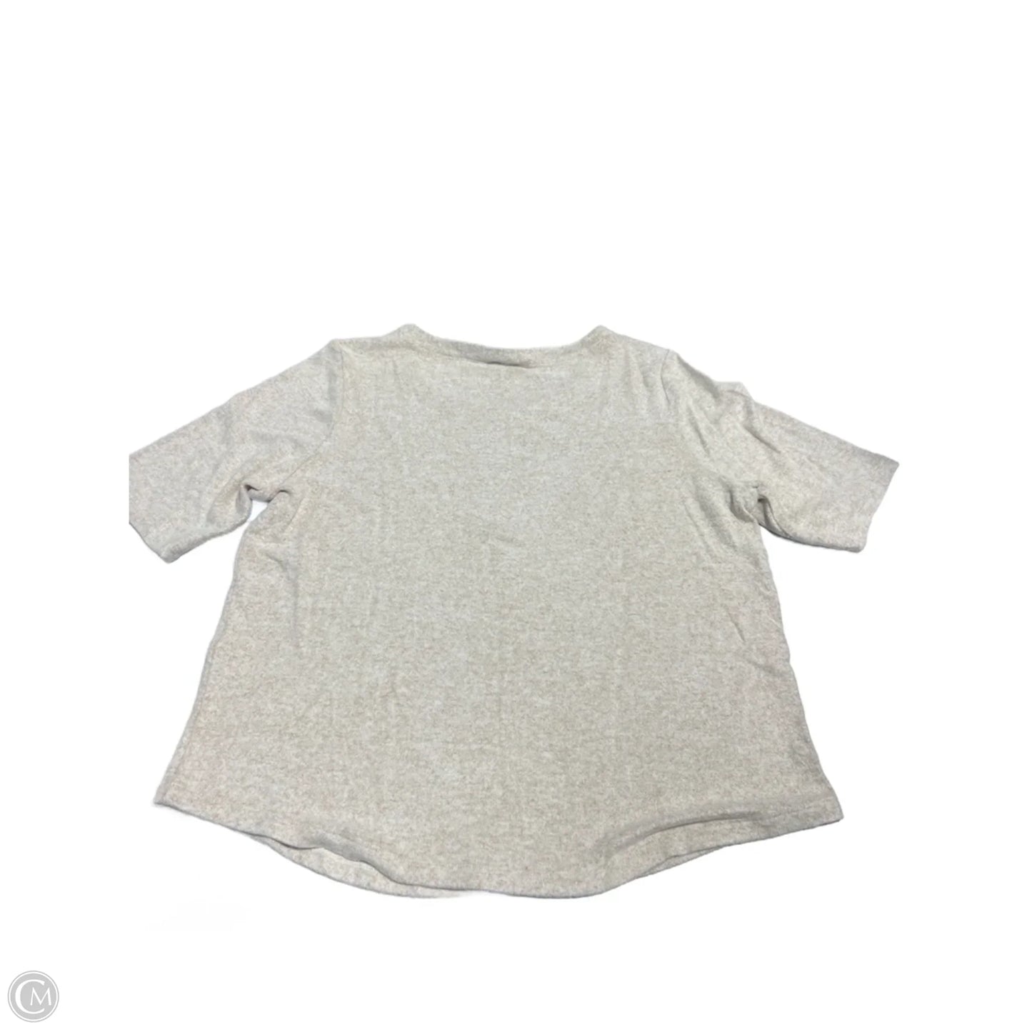 Top Short Sleeve By Chicos In Tan, Size: L