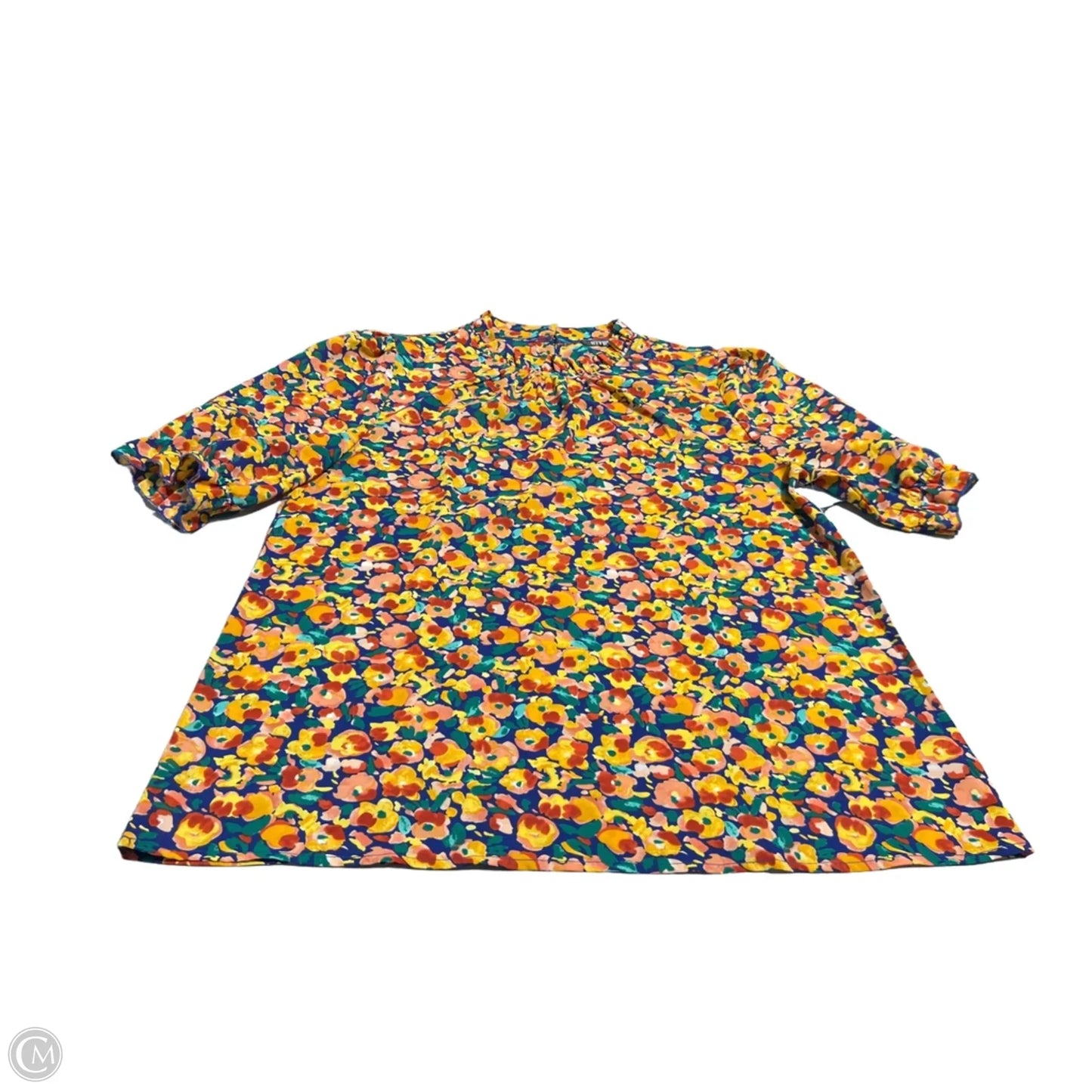 Top Short Sleeve By Btfbm In Floral Print, Size: L