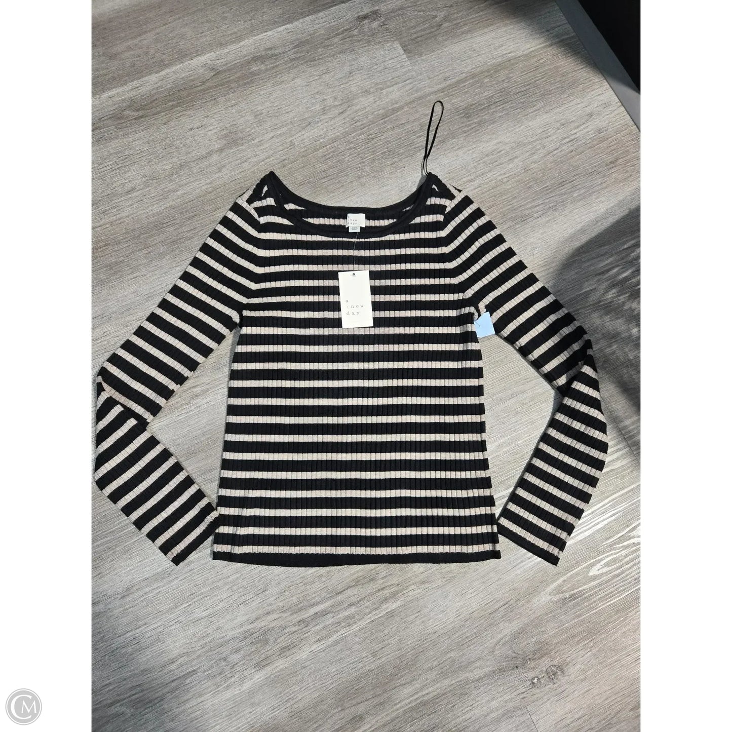 Top Long Sleeve By A New Day In Striped Pattern, Size: Xxl