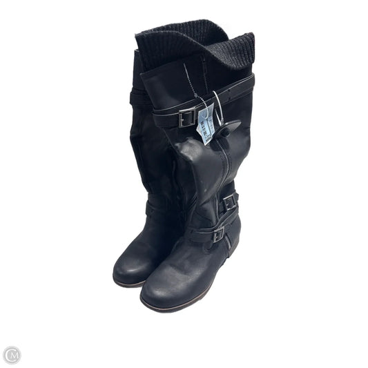 Boots Knee Flats By Just Fab In Black, Size: 9