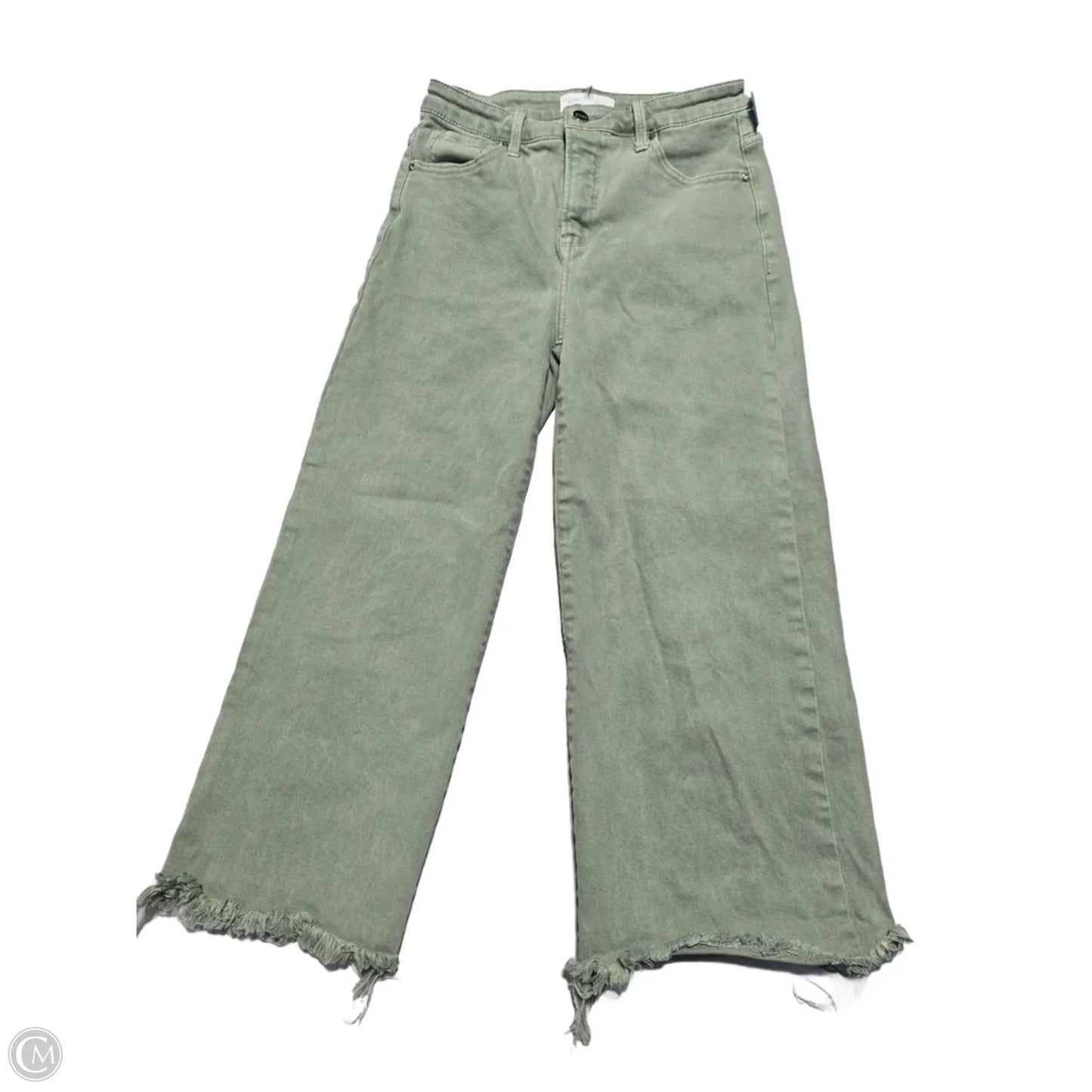 Jeans Flared By Risen In Green Denim, Size: 8