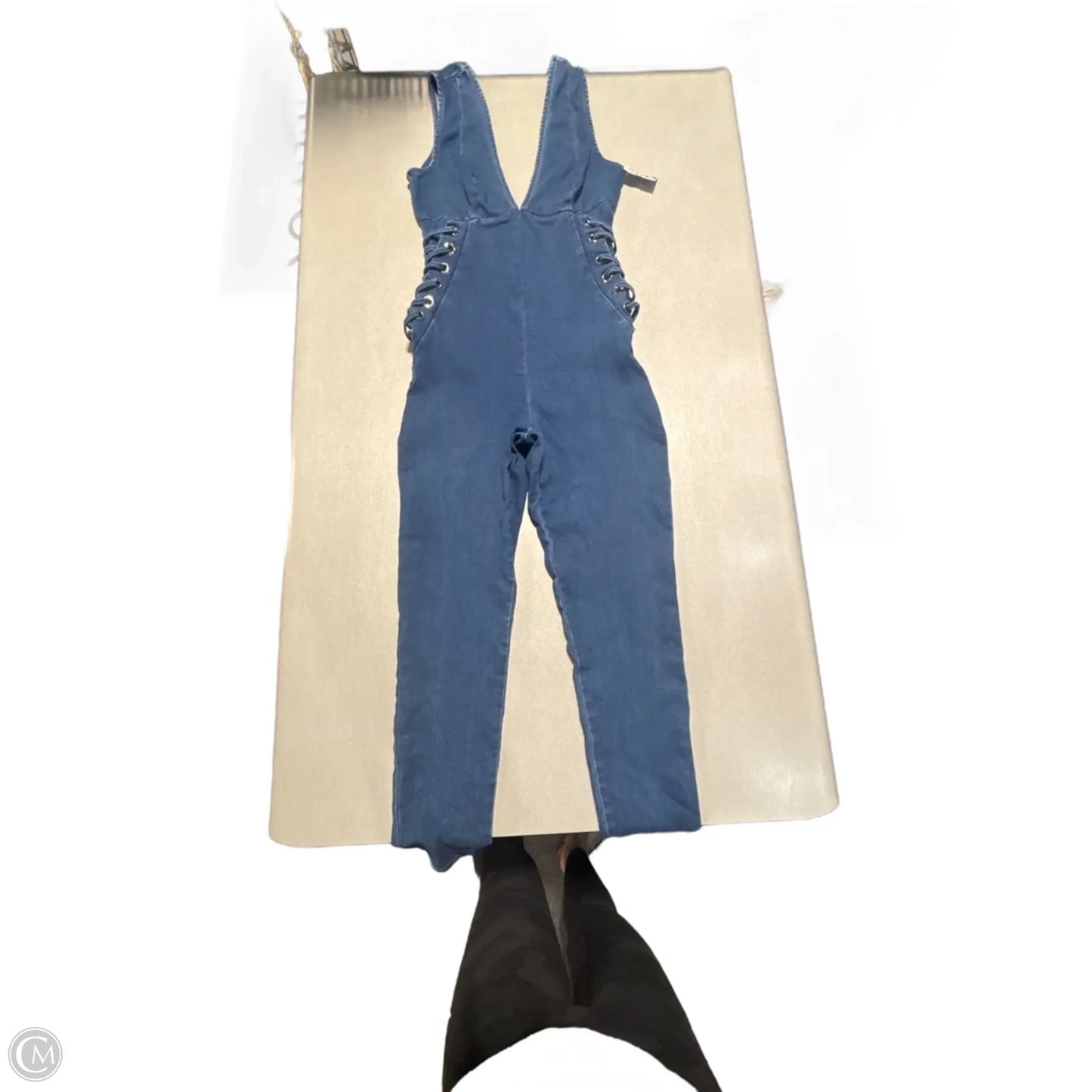 Jumpsuit By Cme In Blue Denim, Size: S