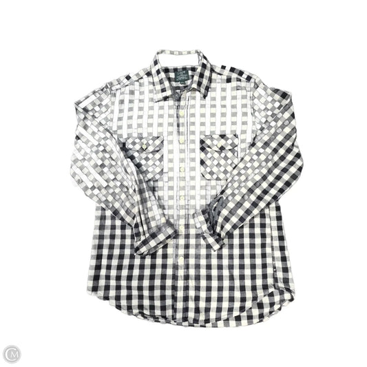 Top Long Sleeve By J. Crew In Checkered Pattern, Size: L