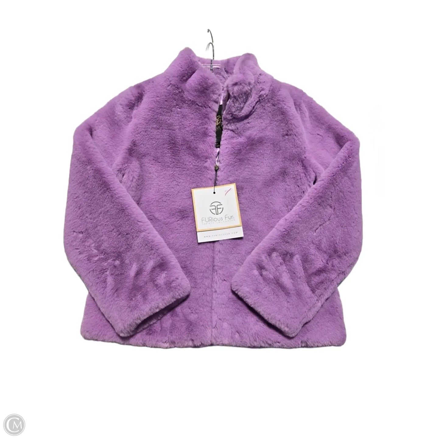 Coat Faux Fur & Sherpa By Cma In Purple, Size: Sp