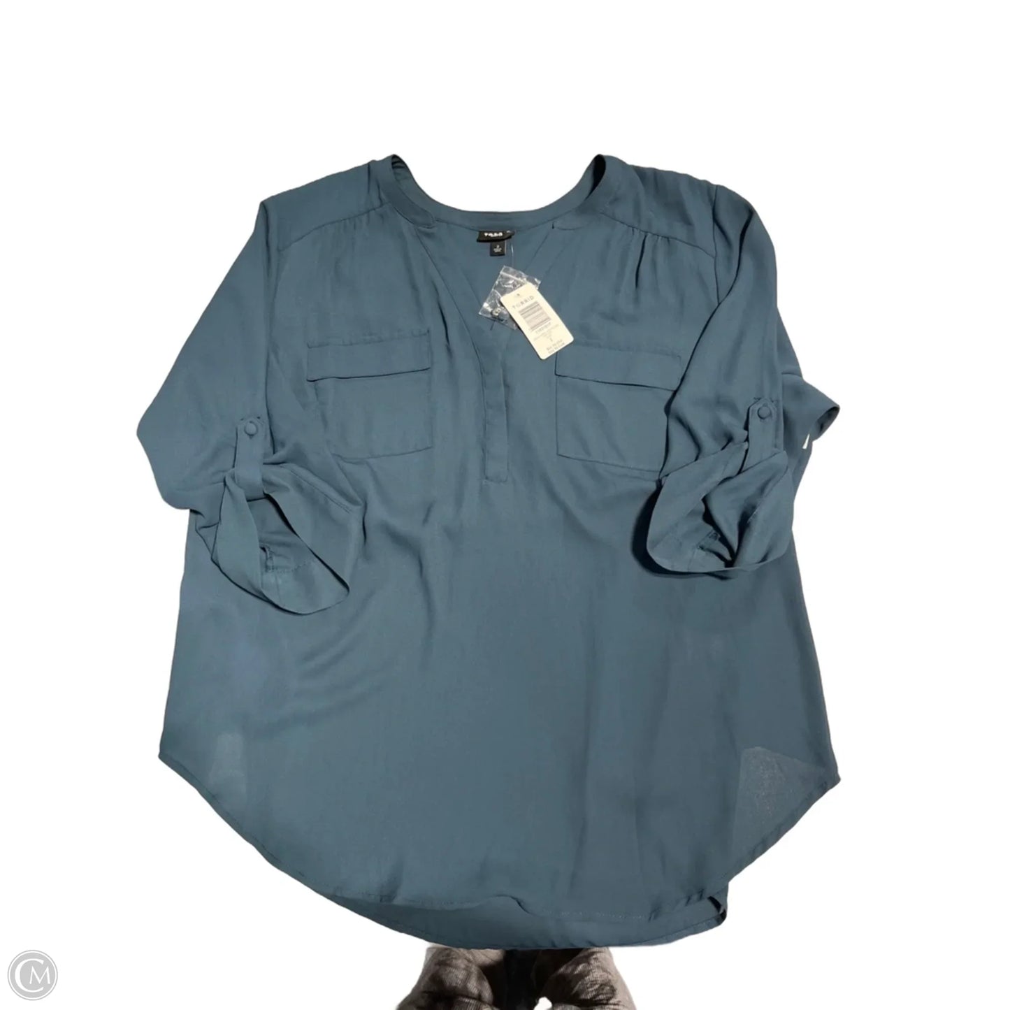 Top Short Sleeve By Torrid In Blue, Size: 2x