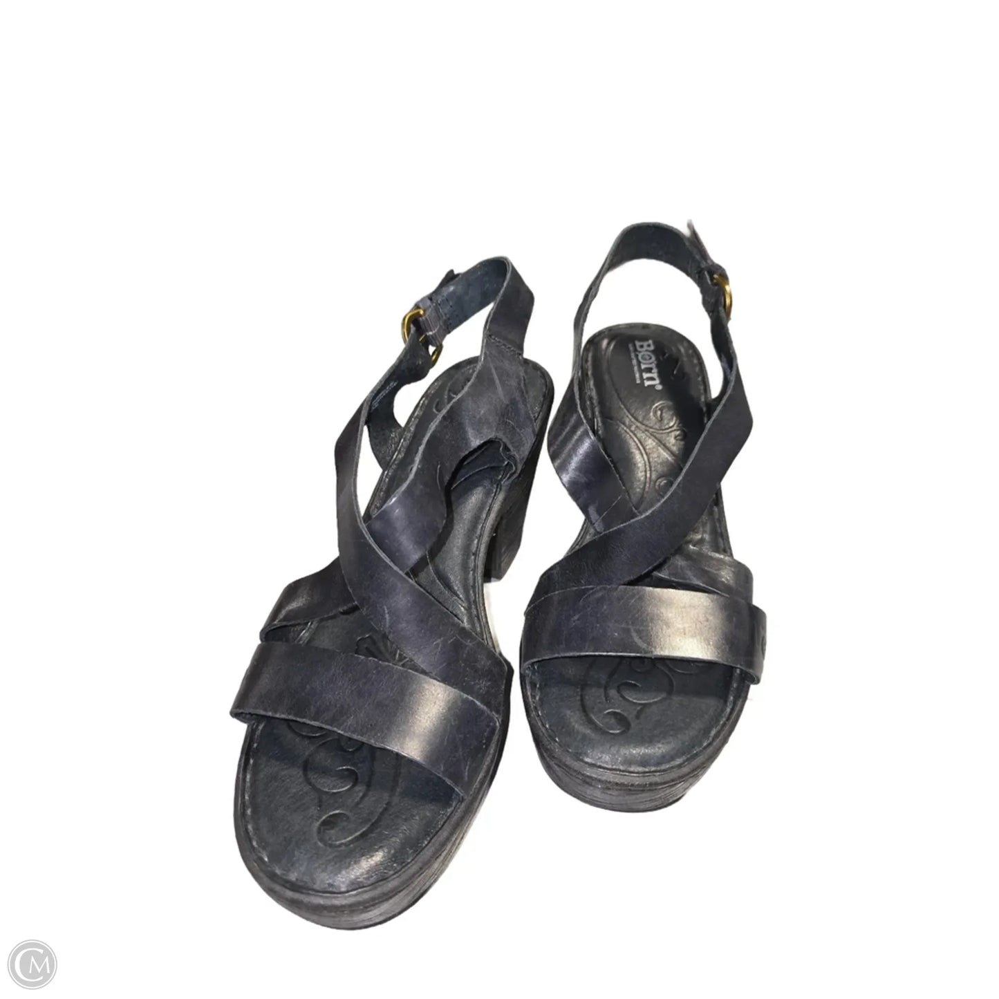 Sandals Heels Block By Born In Black, Size: 9