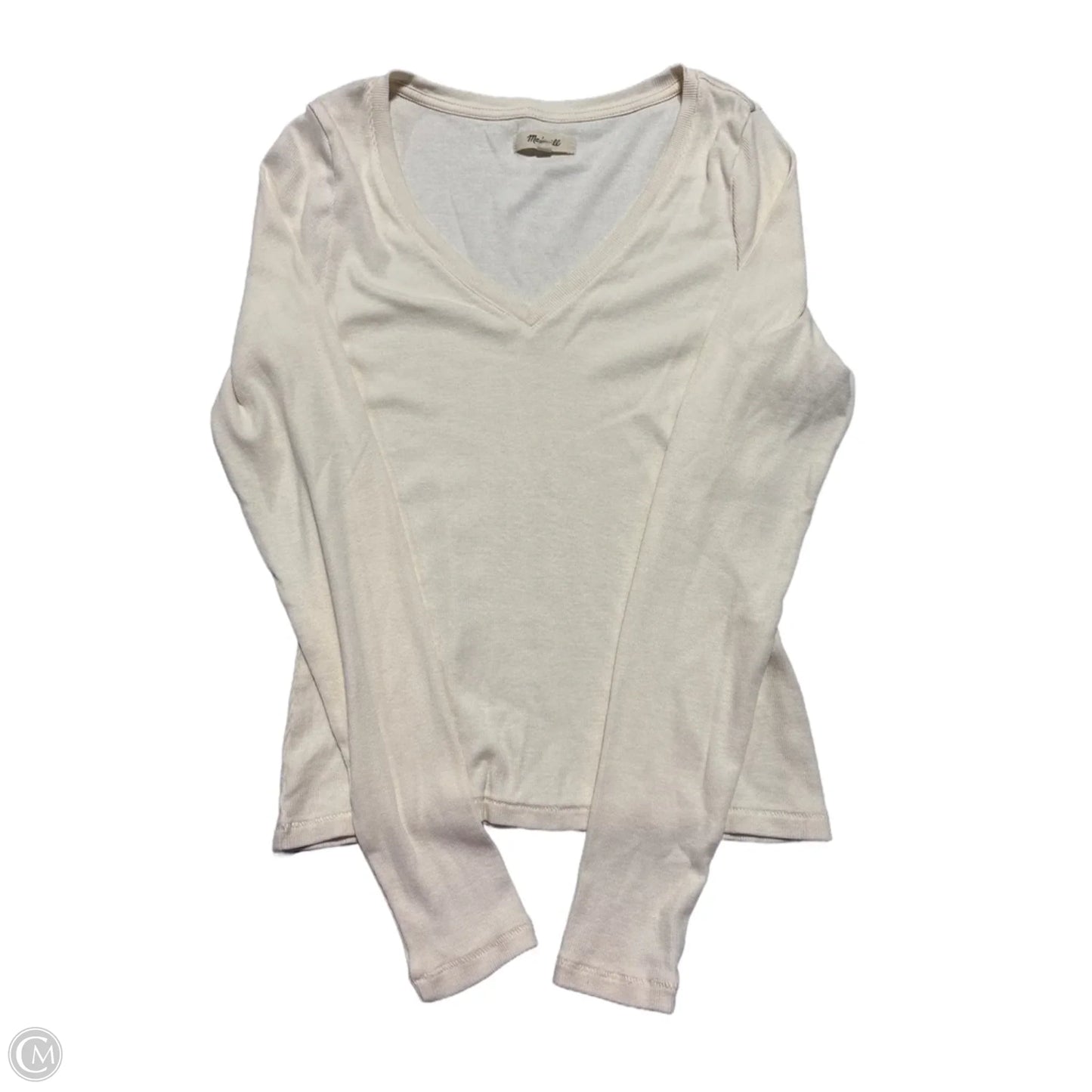 Top Long Sleeve By Madewell In Cream, Size: L