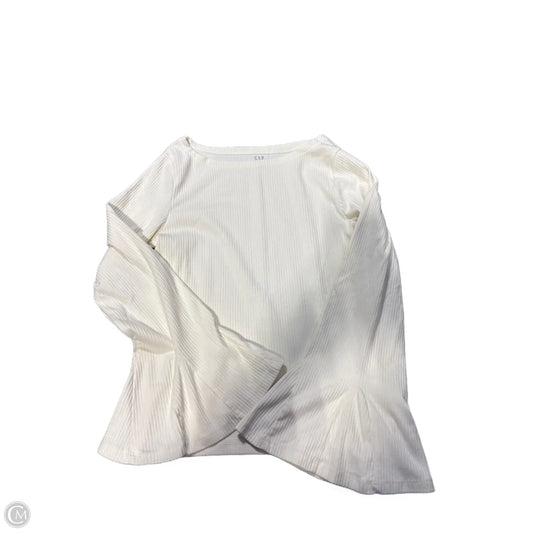 Top Long Sleeve By Gap In Cream, Size: L