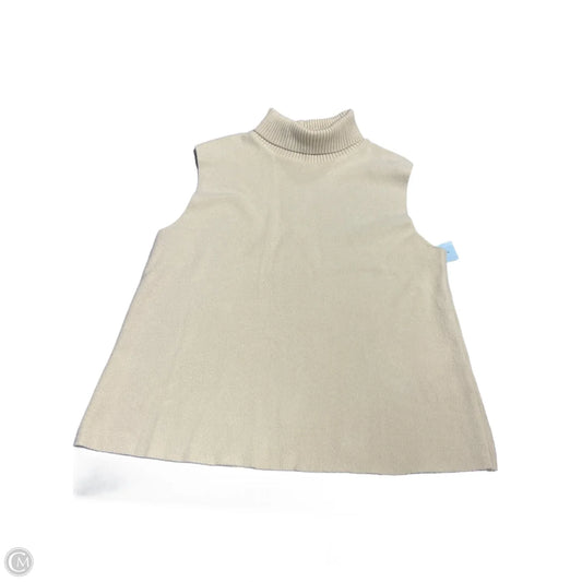 Top Sleeveless By Zara In Cream, Size: L