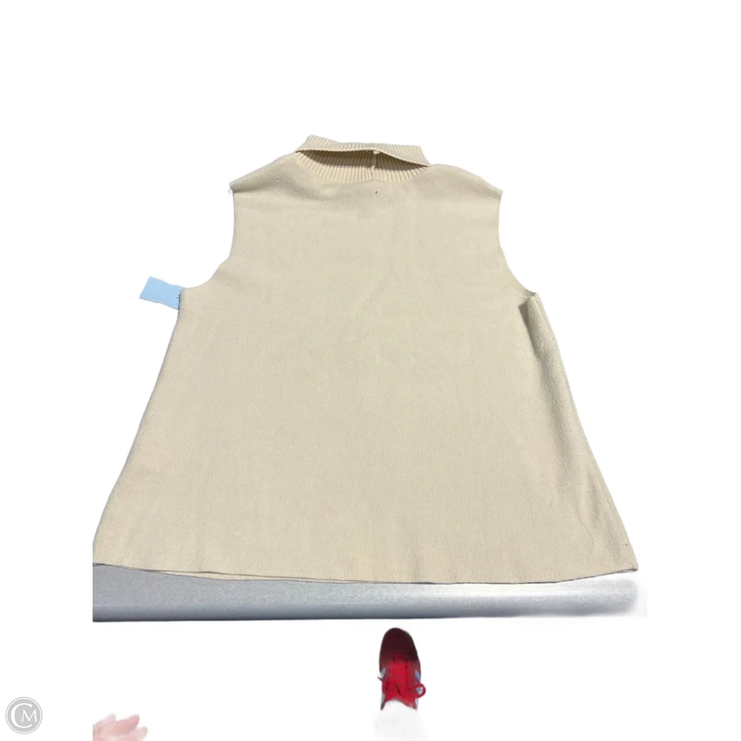 Top Sleeveless By Zara In Cream, Size: L