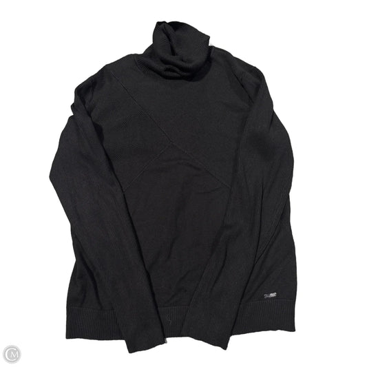 Top Long Sleeve By Calvin Klein In Black, Size: L