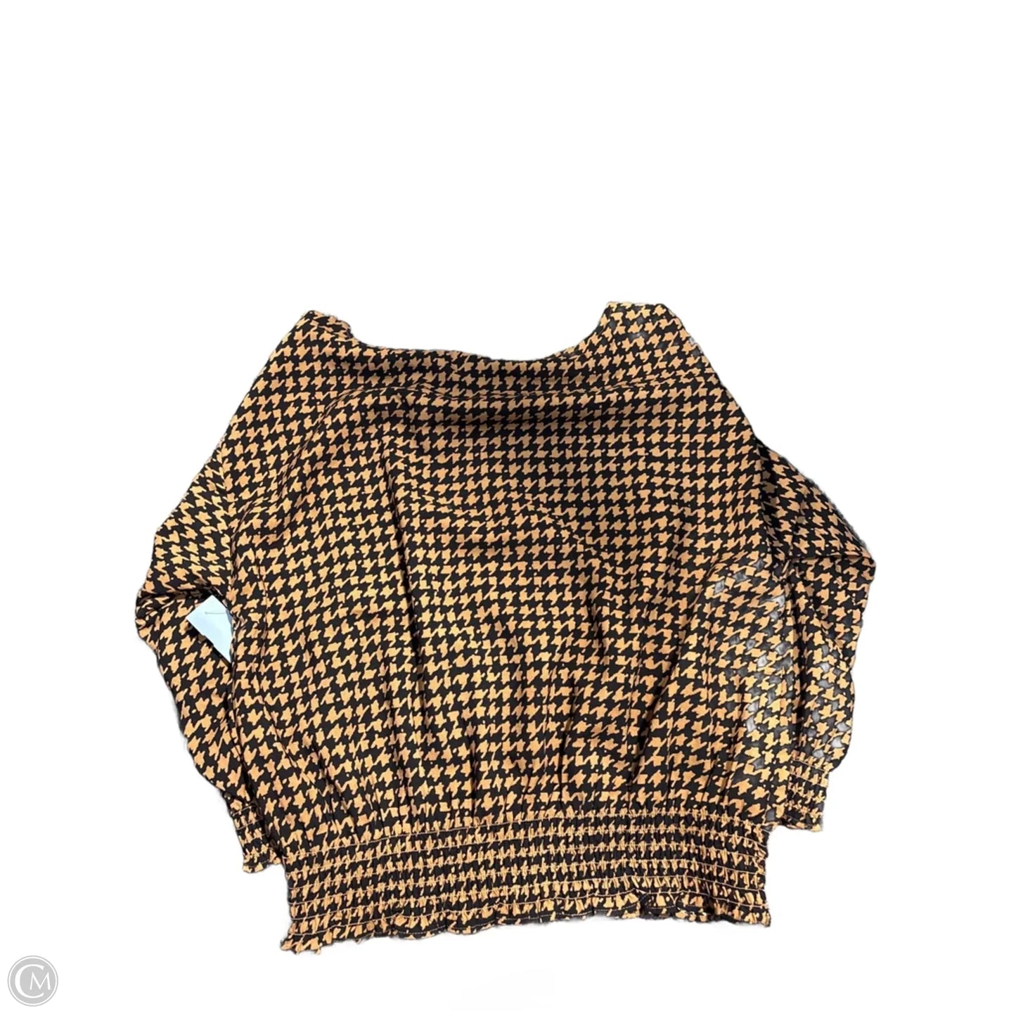 Top Long Sleeve By Ann Taylor In Black & Brown, Size: L
