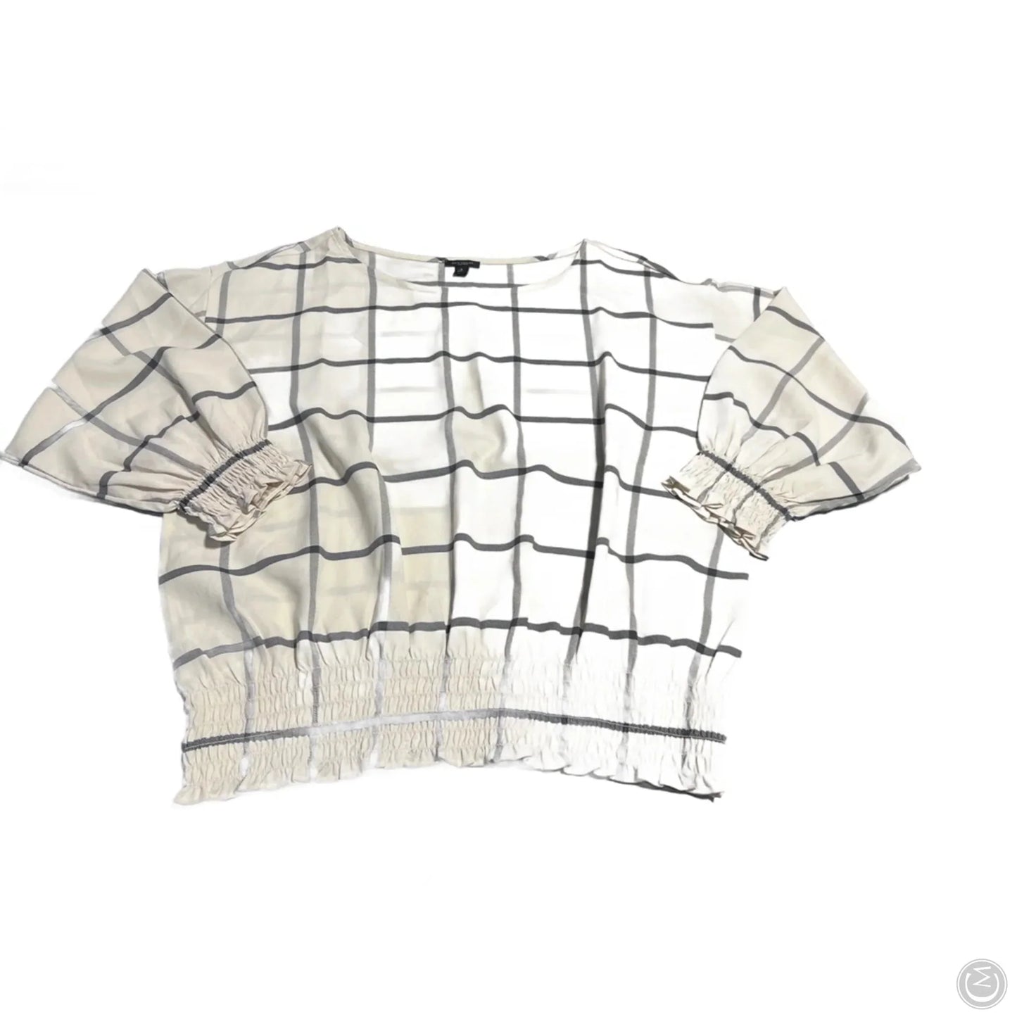 Top Long Sleeve By Ann Taylor In Cream, Size: L