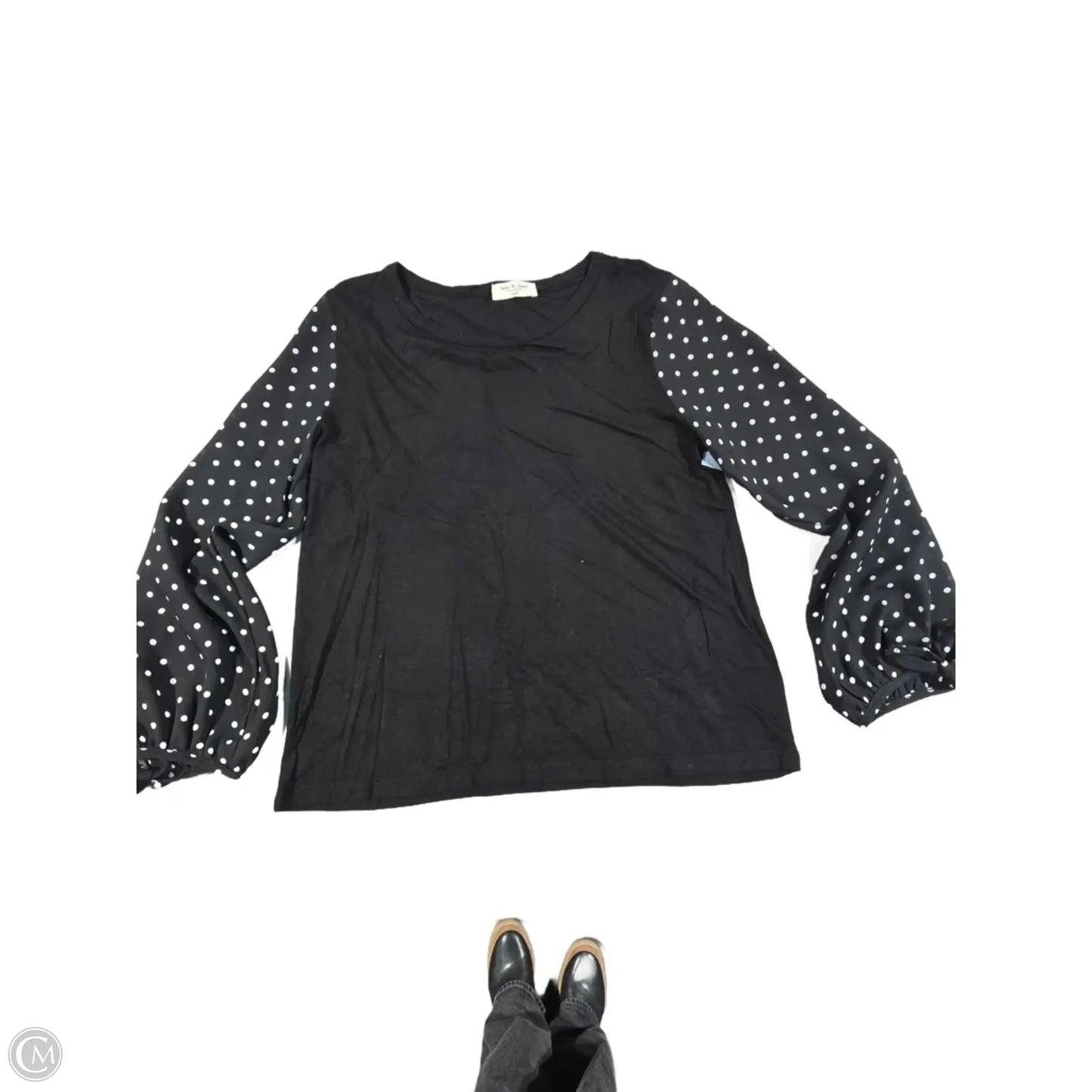 Top Long Sleeve By Kim & Cami In Black, Size: S