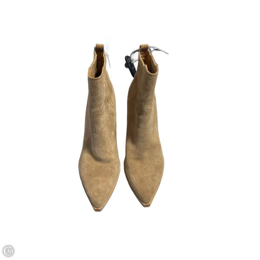 Boots Ankle Heels By Marc Fisher In Tan, Size: 8