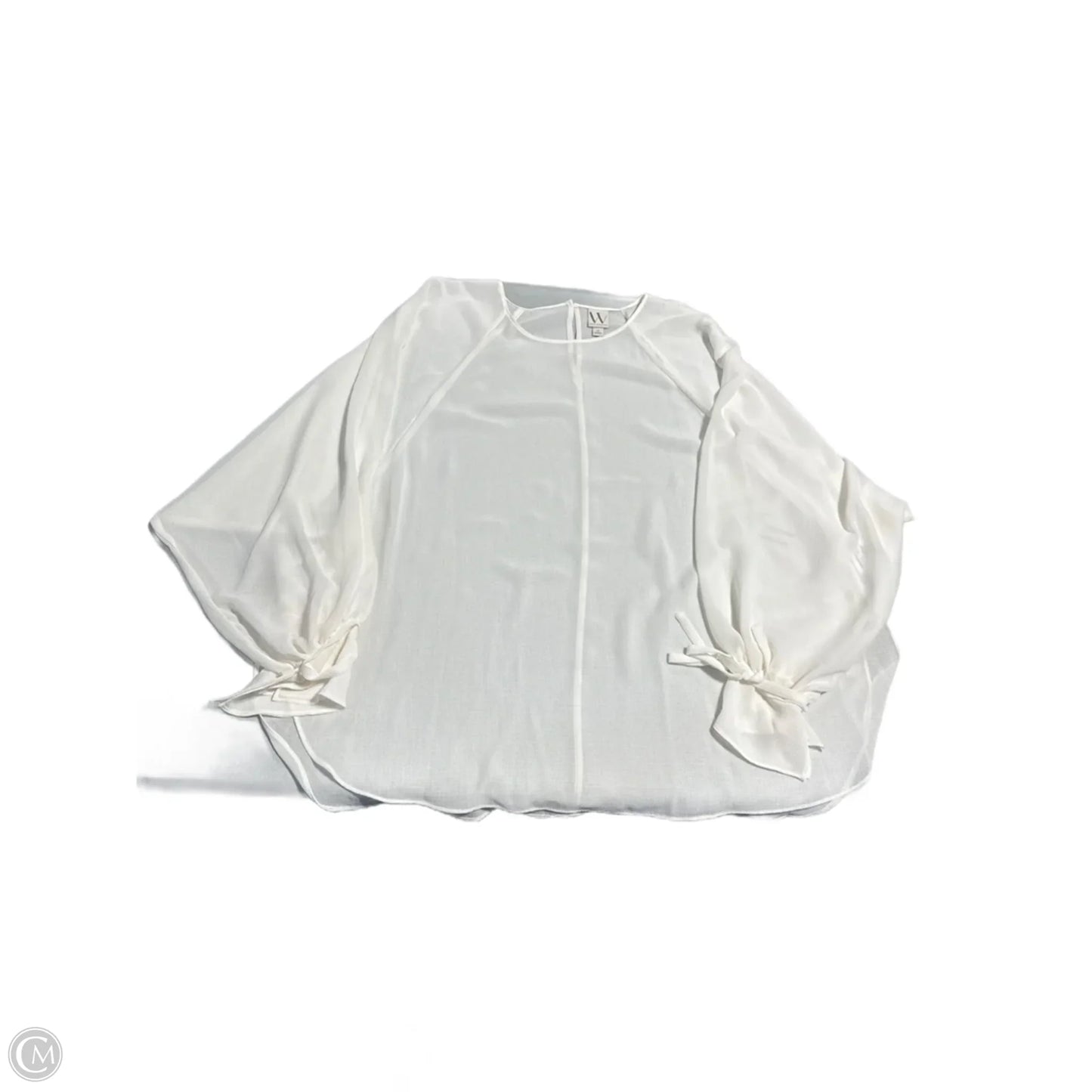 Top Long Sleeve By Worthington In White, Size: 1x