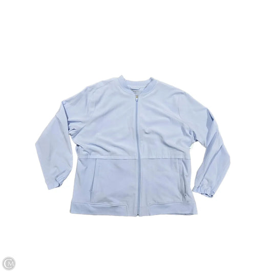 Jacket Windbreaker By Tek Gear In Blue, Size: 1x